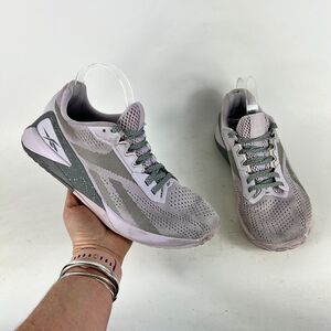 Reebok Nano X1 Sneaker Women's 9.5 Quartz Glow Pure Gray Knit Training Shoes